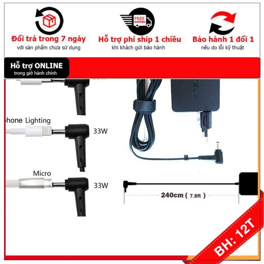 [BH12TH] 🎁 Sạc laptop Asus 19V - 2.37A - Chân nhỏ - Hàng ZIN NEW Adapter - nguồn