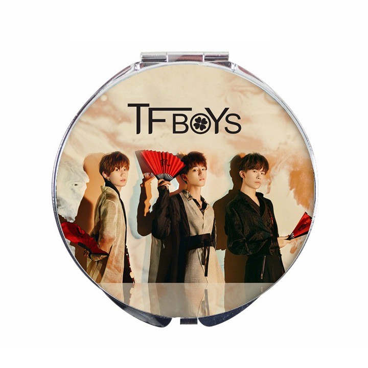 Gương tfboys gương bỏ túi cầm tay 2 mặt dễ thương tiện lợi hình ảnh thần tượng trung quốc