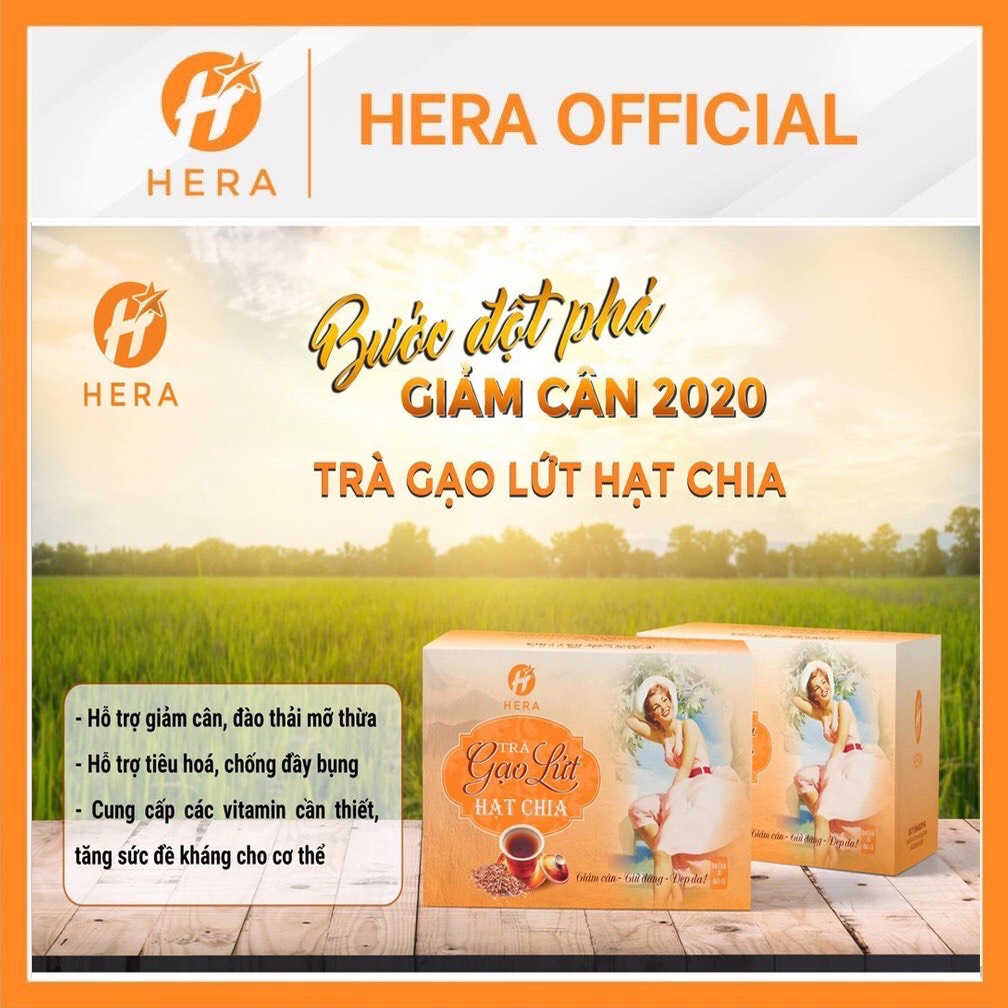 Trà Gạo Lứt Hạt Chia Hera tặng quà hấp dẫn, giúp lợi sữa, giữ dáng sau sinh và thanh lọc cơ thể