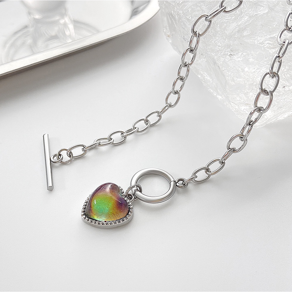 Vòng Tay Mặt Trái Tim Đổi Màu Theo Nhiệt Độ Thời Trang Cho Nữ