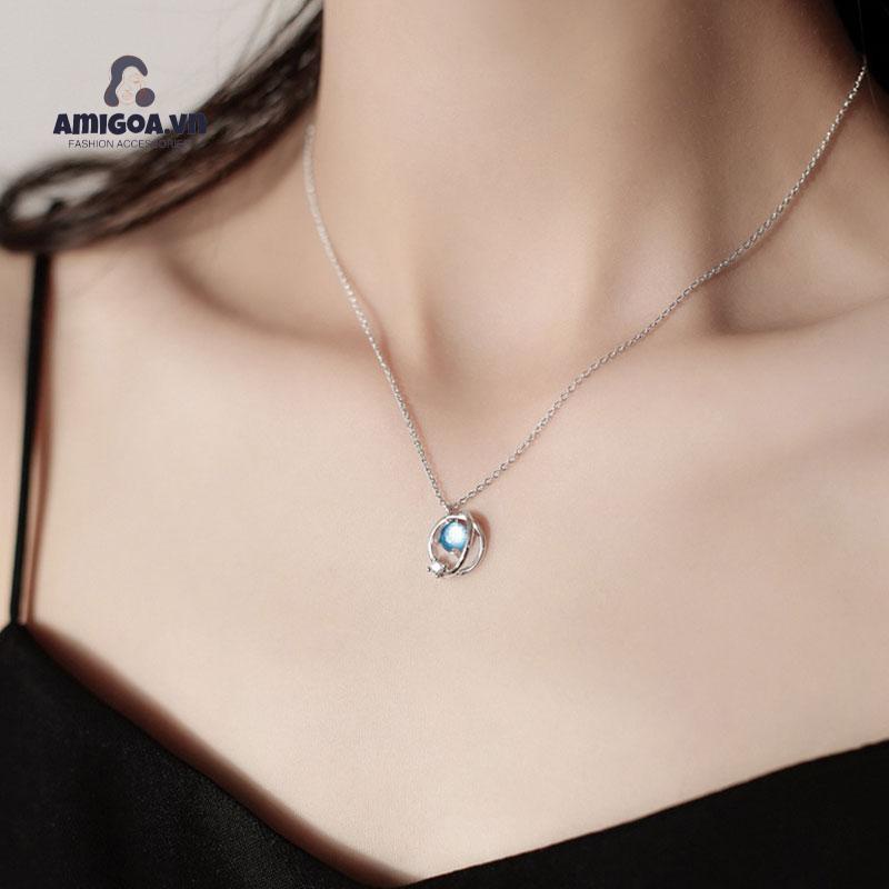 【amigoa.vn】Vòng cổ Hình Chìa Khóa Mắt Mèo Hành Tinh Đầy Sao Màu Sắc Rực Rỡ