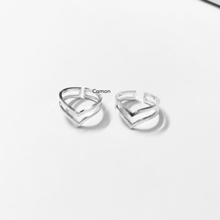 Nhẫn bạc 925 Double V Ring