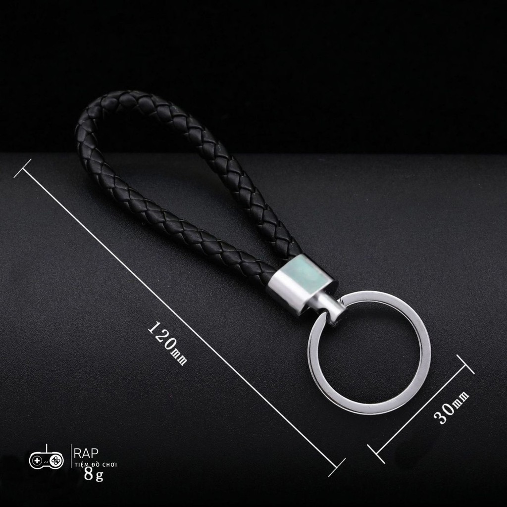 Móc gắn chìa khóa xe máy xe ô tô nhiều màu sắc làm bằng da PU - Rap