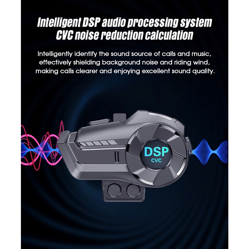 2023 Tai Nghe bluetooth 5.1 1000m 2 Tầng hysnox hy-1001 pro Gắn Mũ Bảo Hiểm Xe Máy Có Mic vs Bb pro