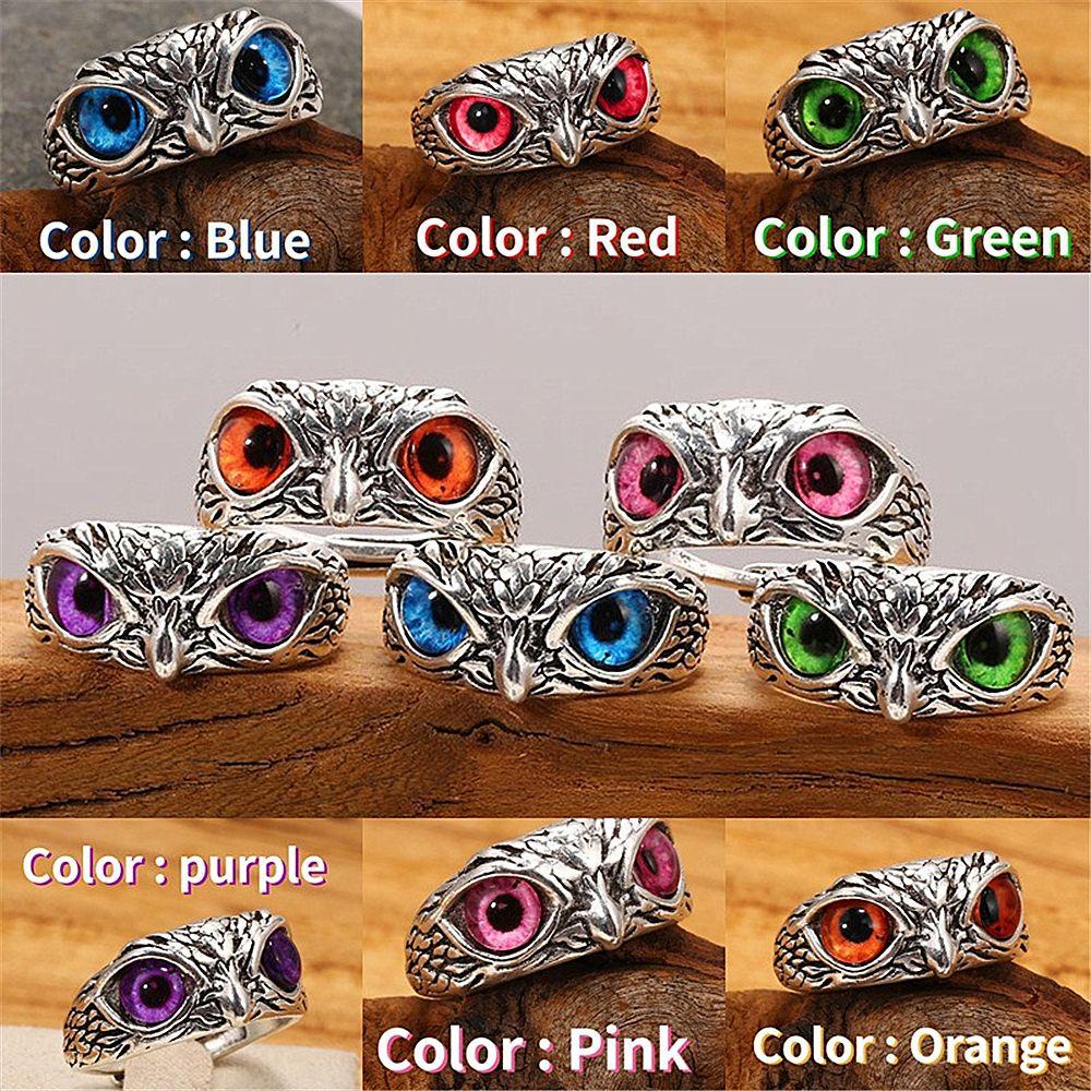 Nhẫn Đeo Tay Kim Loại Tạo Hình Chim Cú Vintage Cho Nữ