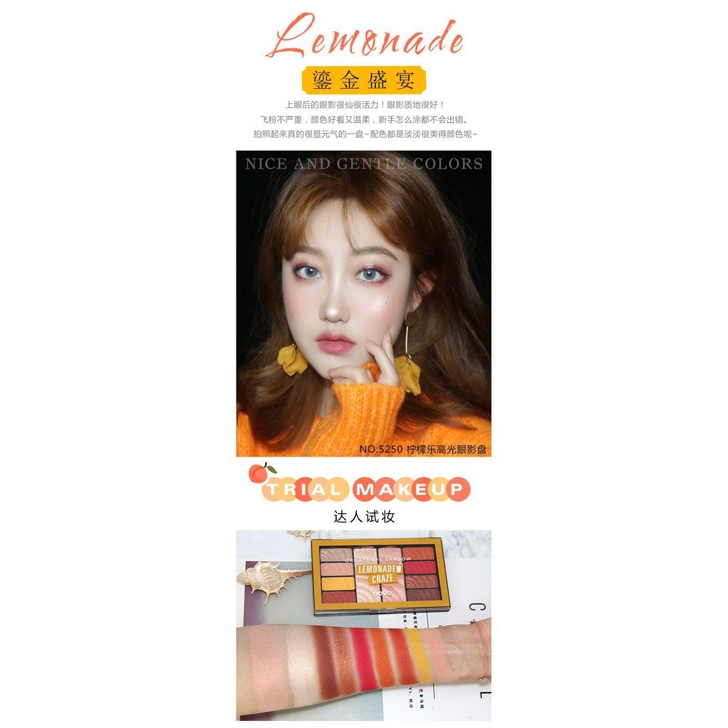 Phấn Mắt Novo 3in1 Ornate Kiêm Bắt Sáng Và Má Hồng Hàng Nội Địa Trung | BigBuy360 - bigbuy360.vn