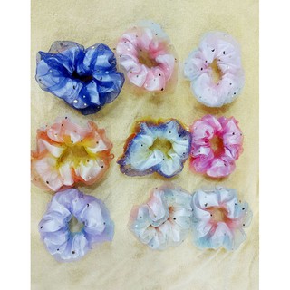 Scrunchie dây cột tóc ngôi sao 2 lớp