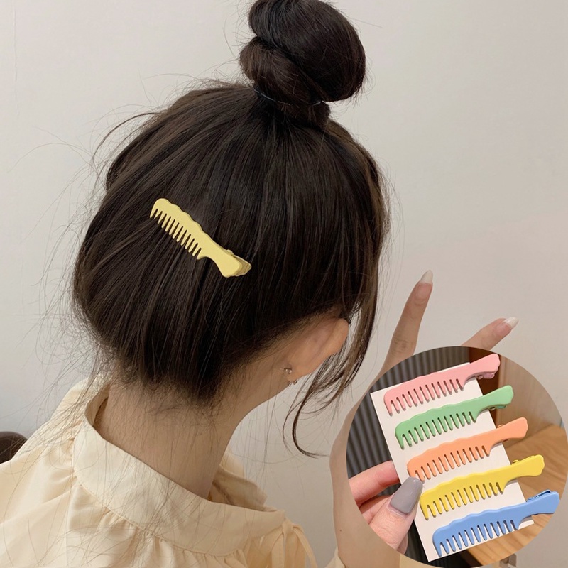Kẹp Tóc Hình Lược Màu Sắc Ngọt Ngào Thời Trang Cho Nữ