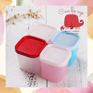 Set Hộp Nhựa Ngăn Đông 80ml Chính Hãng nó - Làm Sữa Chua Đựng Hành Tỏi Gia Vị - Để Đồ Ăn Dặm Cho Bé