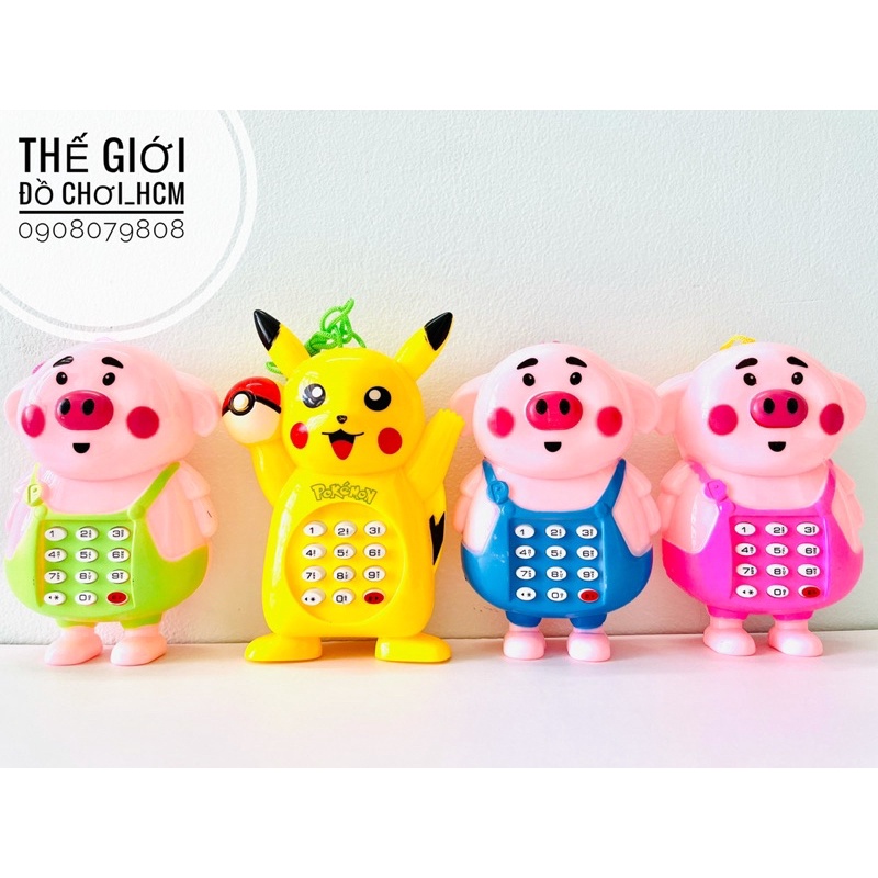[ĐIỆN THOẠI HEO] Đồ chơi điện thoại heo dùng pin bấm số ra tiếng rất đáng yêu dành cho các bé cưng