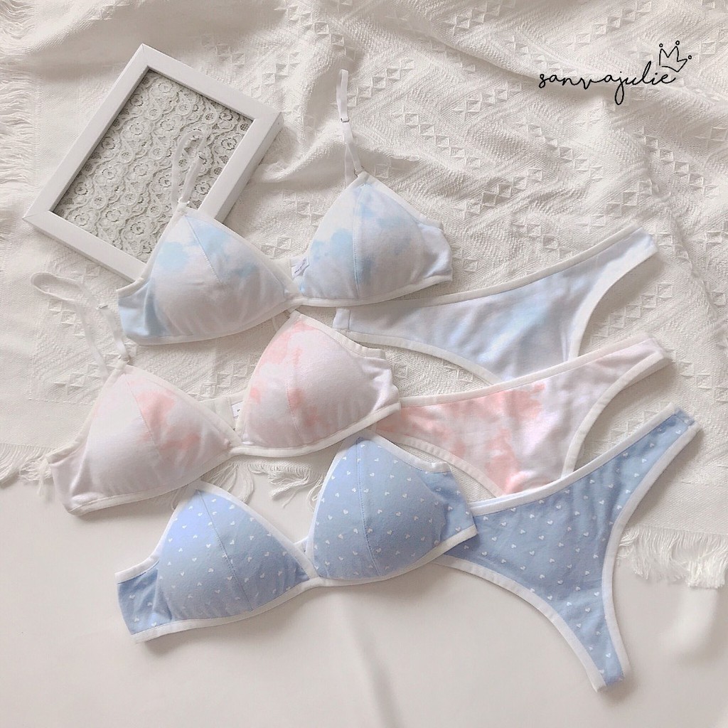 Bộ đồ lót Galaxy 02 (Thiết kế) - áo không gọng có mút - quần lọt khe