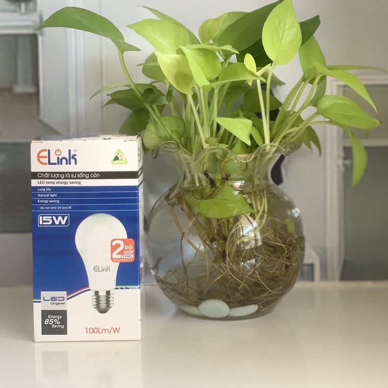 Bóng Đèn Led Bulb ELink Công Suất 15W Ánh Sáng Vàng Dịu Nhẹ, Tạo Không Gian Cổ Điển, Ấm Áp, Độ Lan Tỏa Rộng