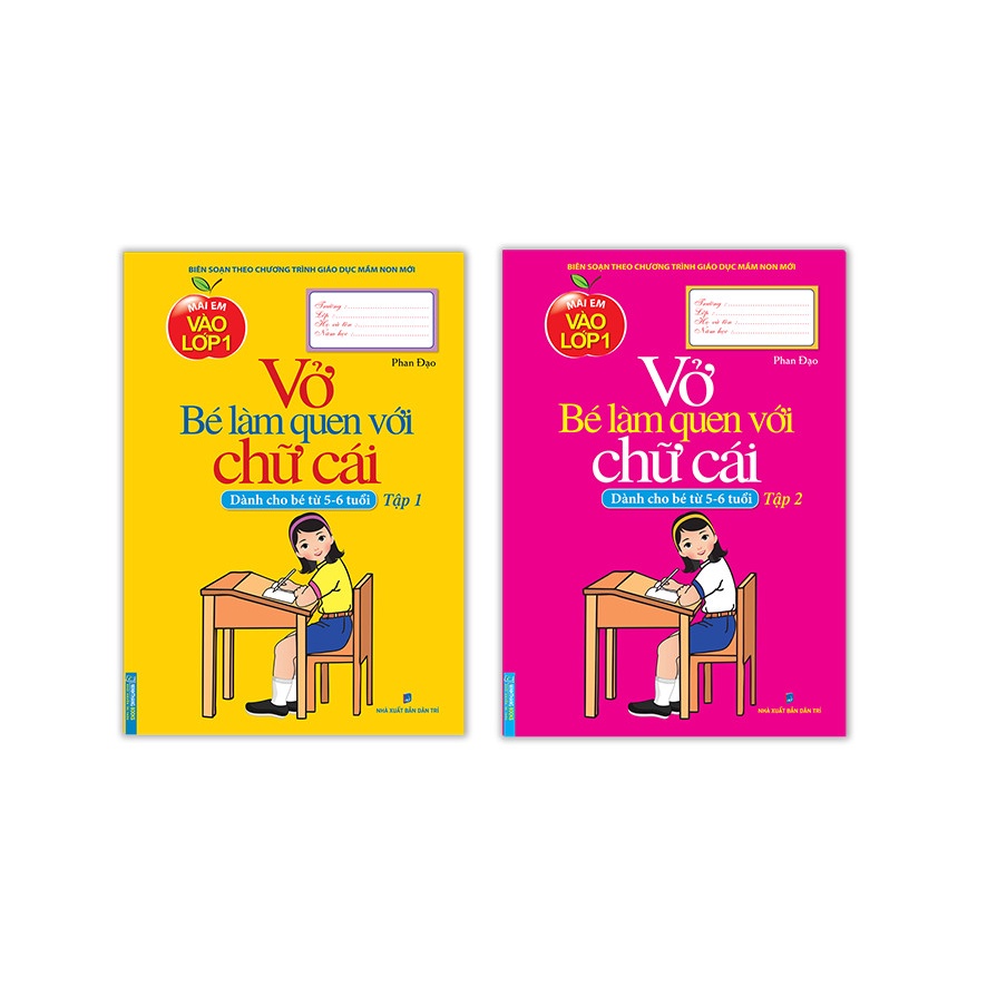 Sách - combo 2c vở bé làm quen với chữ cái dàng cho bé 5-6 tuổi tập 1-2