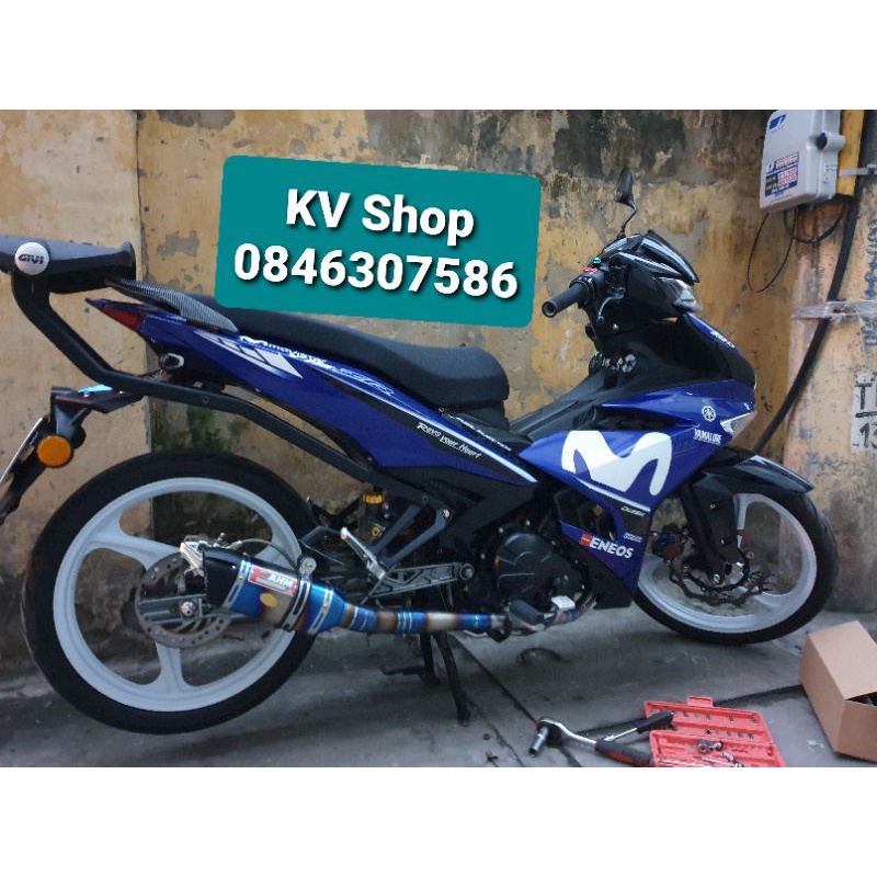 Pô AHM - M3 titan kèm cổ titan 2 khúc