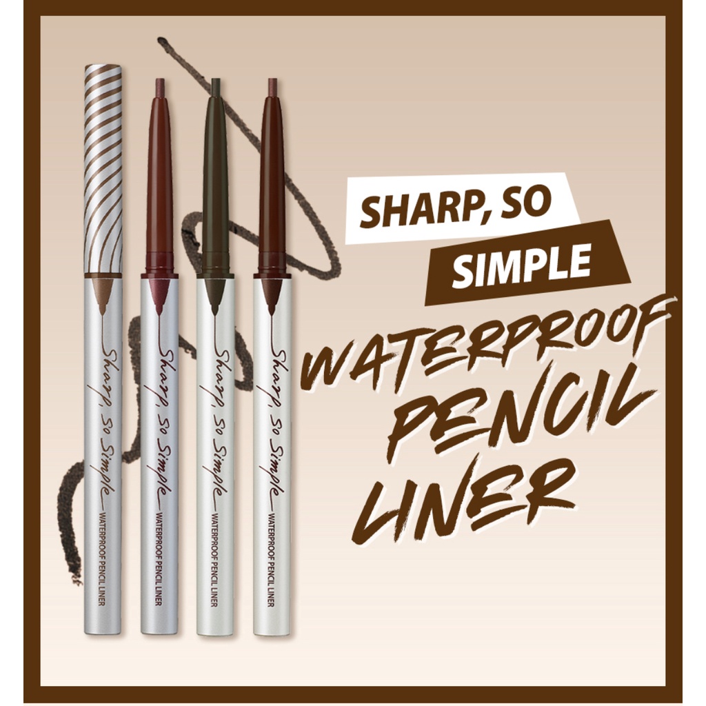 Chì kẻ mắt Clio sharp so simple waterproof pencil liner