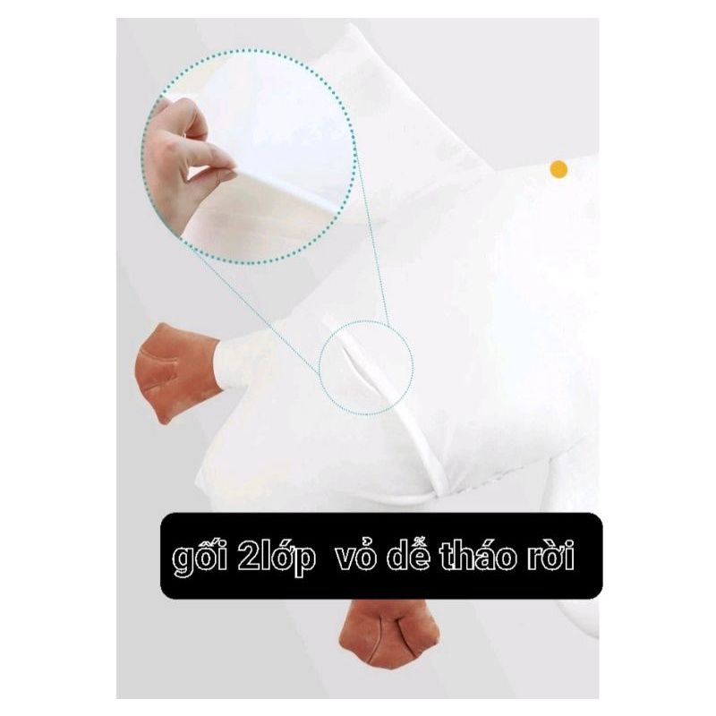 Gối Vịt  - Gối Nằm Sấp Chống Đầy Hơi Cho Bé  Tặng kèm đai cho bé
