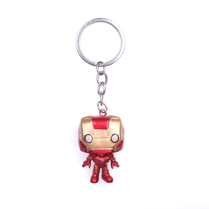 Marvel Legends Avengers Keychain Disney Marvel's Iron Man q Key Chain Spiderman Deadpool Thor Pendant Gift Keyring Wholesale