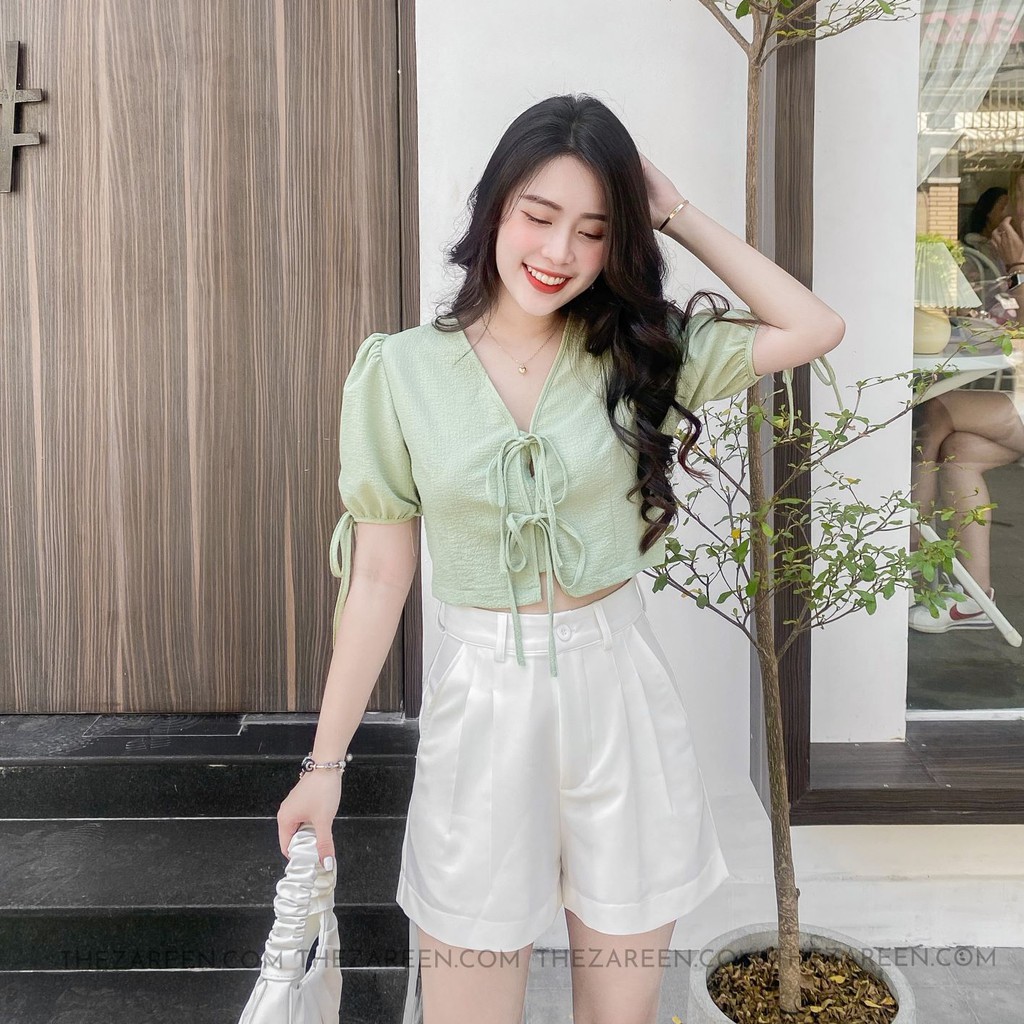QUẦN SHORT XẾP LY BASIC ZAREEN SHO31 TRẮNG