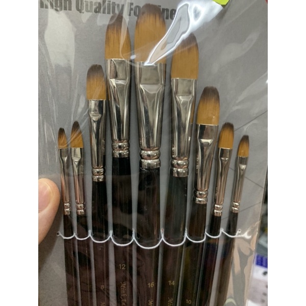 Bộ Bút vẽ màu nước Minh Anh Brush 9 cọ vẽ màu nước cao cấp.