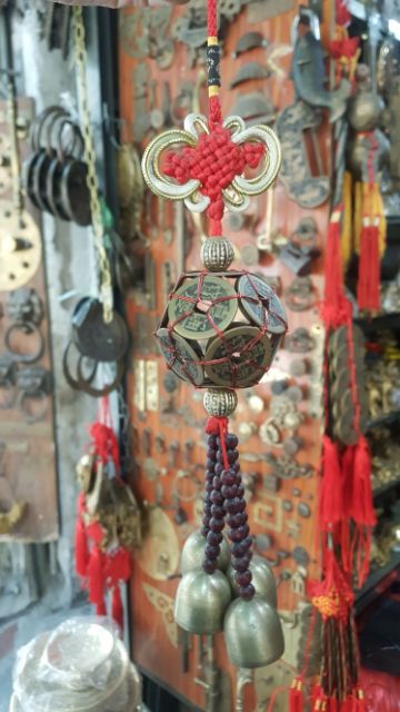 Chuông Gió Quả Cầu Đồng Xu Phong Thủy Hút Tài Lộc