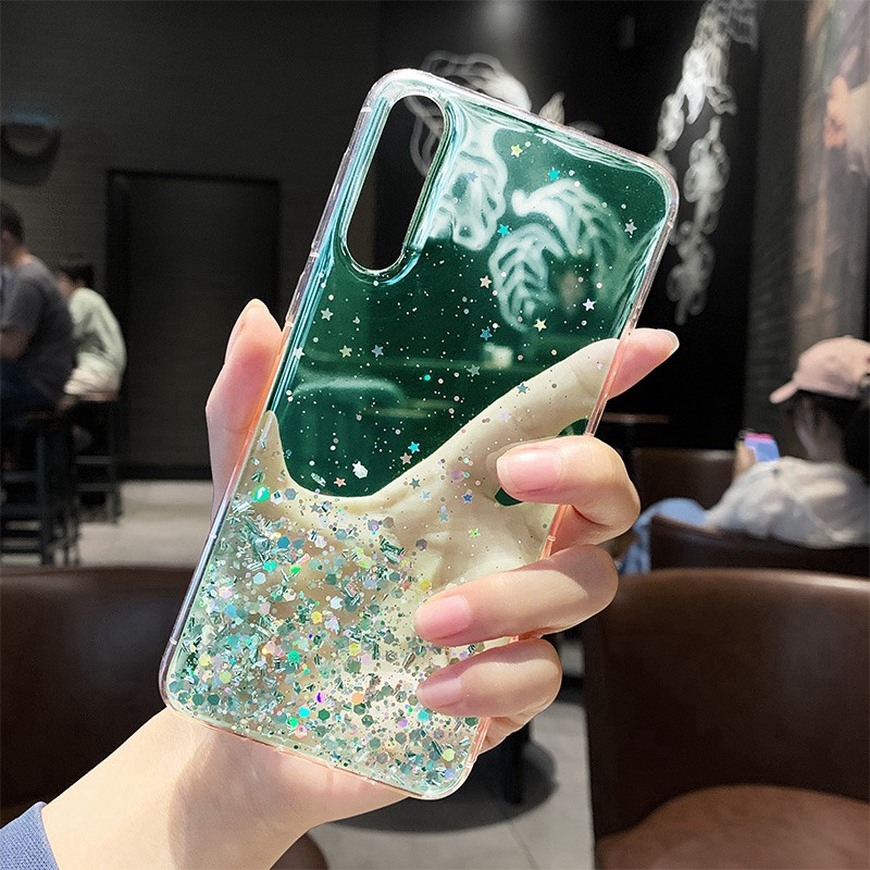 Ốp Lưng Samsung Galaxy A51 A71 A70 S20 Plus Ultra A50s A30s A30 A20 Phone Case Glitter Bling Shine Star Glitter Bling Sequins Clear Soft Transparent Shockproof Anti-fall Protective Back Cover