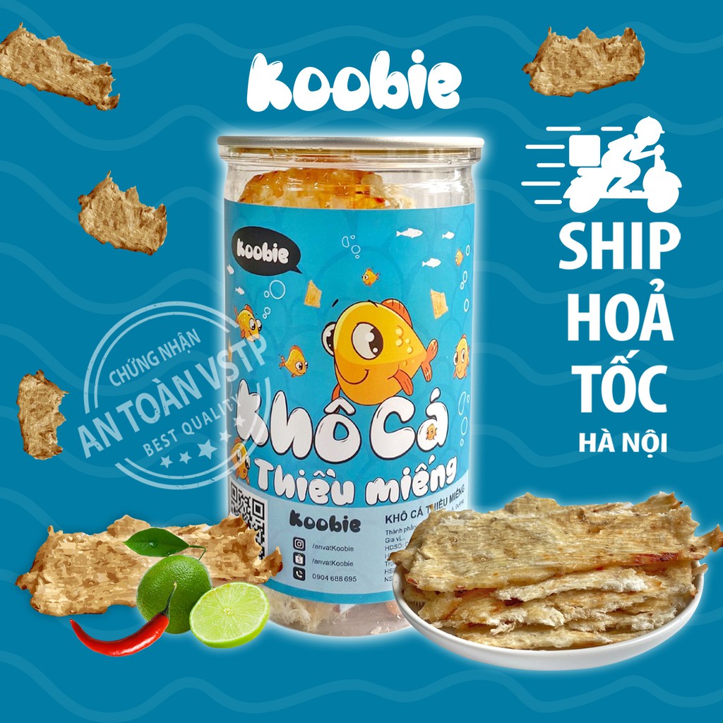 Khô cá thiều 200g Koobie, đồ ăn vặt ngon, an toàn vệ sinh giao hàng siêu tốc