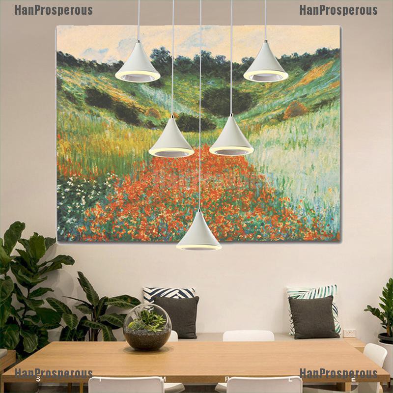 Poster Giấy Kraft 18.5x14 "Hình Hoa Anh Túc Hoang Dã Cổ Điển Trang Trí Quán Cà Phê / Bar