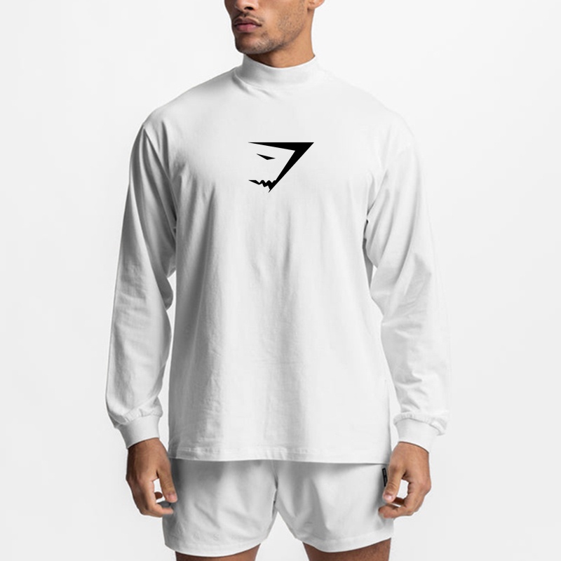 Áo Thun Thể Thao Tay Dài Cổ Cao Cỡ Lớn Thời Trang Mới Cho Nam