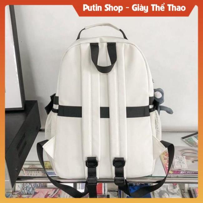 Balo nam nữ đi học thời trang ulzzang giá rẻ, Cặp sách các màu trắng đen tím đựng đồ chống nước xịn sò