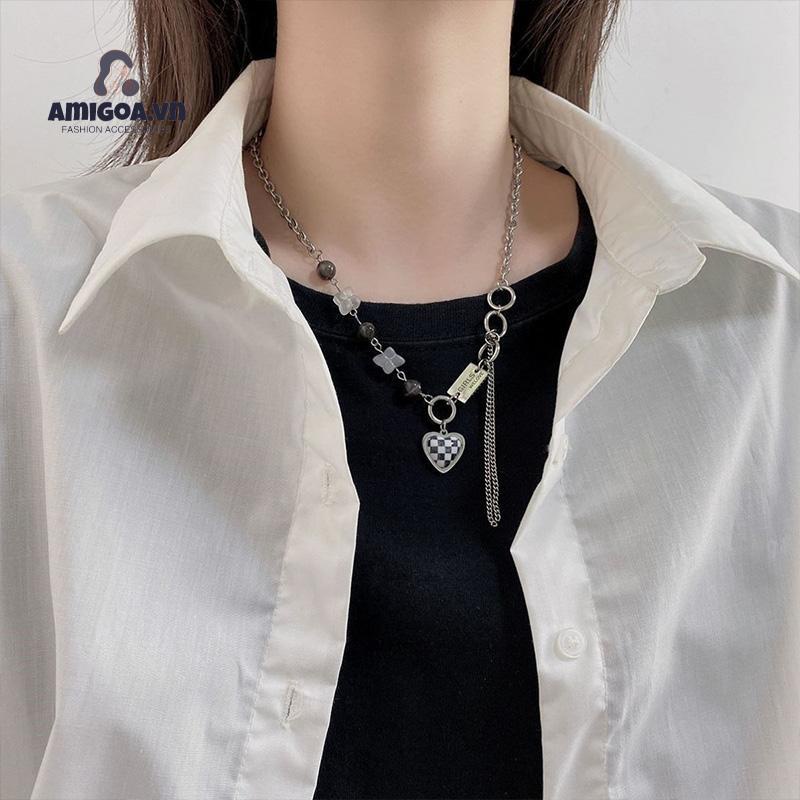 ✨✨Vòng cổ Họa Tiết Bàn Cờ Phong Cách Hip hop Thời Trang Cho Nữ