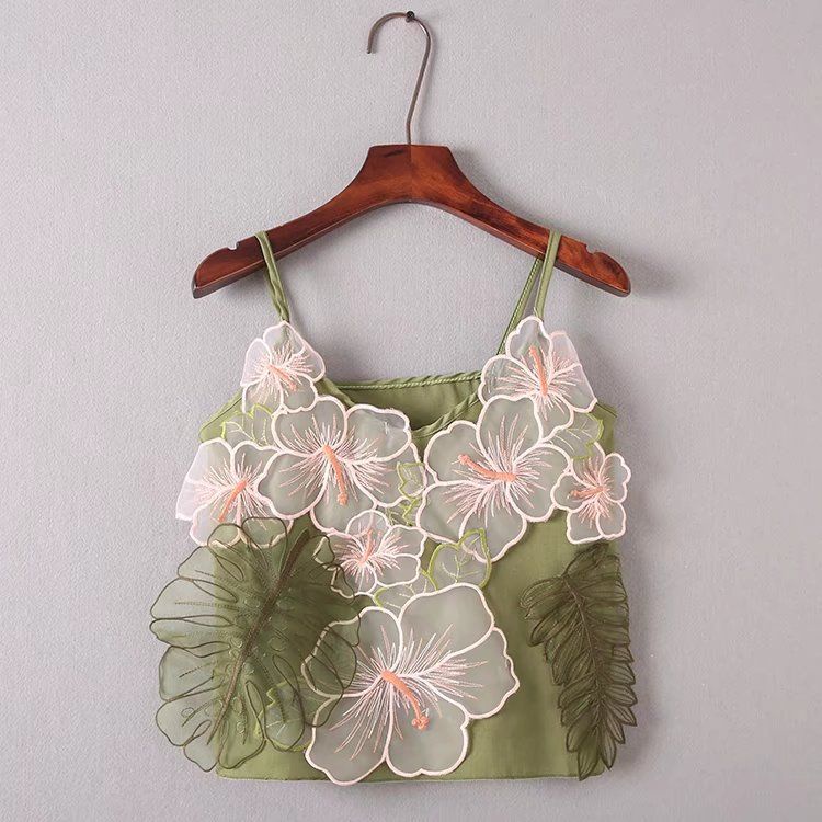 Miếng Dán Vải Lụa Phối Ren Hoa Trang Trí Quần Áo diy