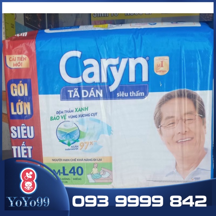 Bỉm tã dán người lớn Caryn ML40 miếng |YOYO99