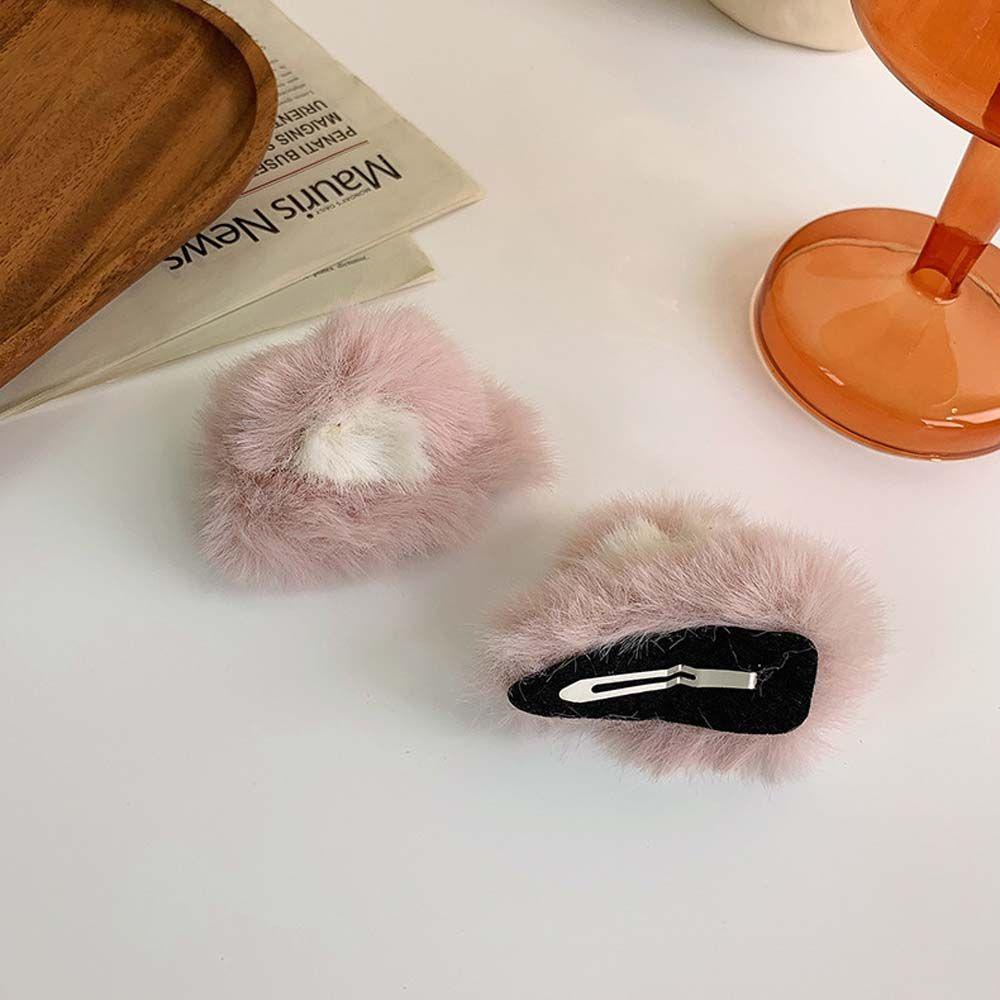 Kẹp Tóc Hình Tai Mèo Bằng Lông Nhung Mềm Mại Thời Trang Dành Cho Nữ