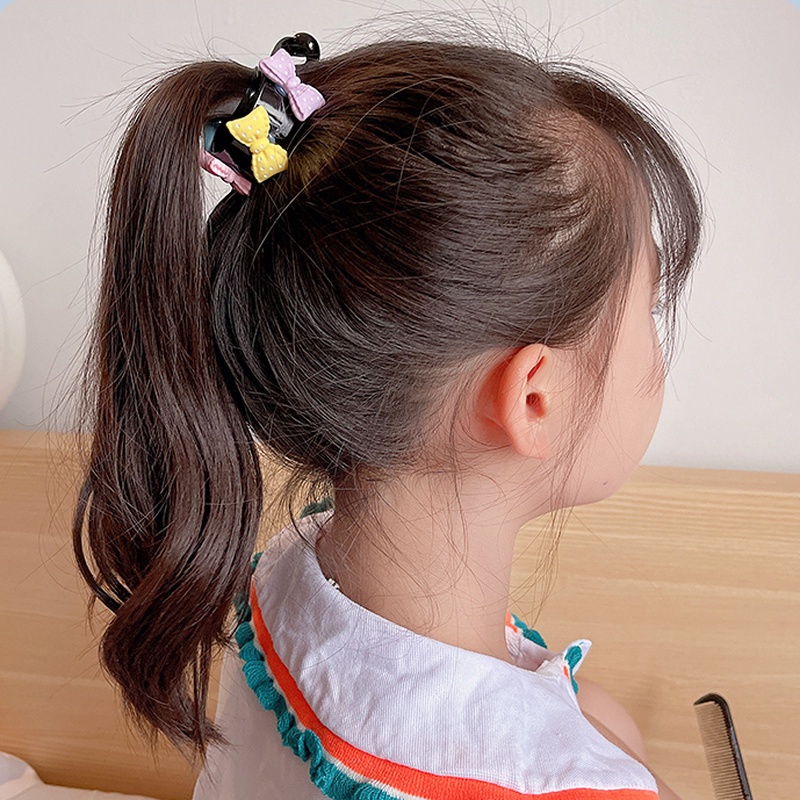 Kẹp Tóc Hình Hoạt Hình Phối Cục Bông Xinh Xắn Phong Cách Hàn Quốc Cho Bạn Gái