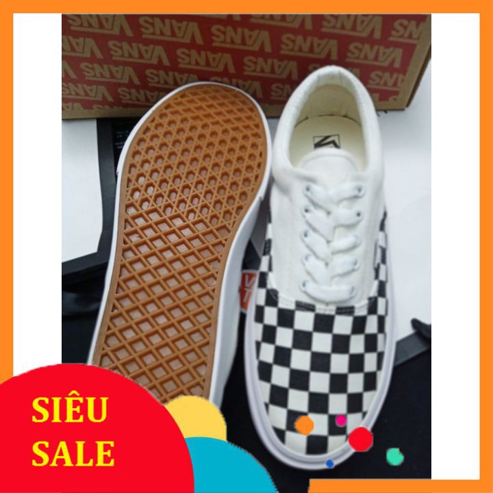 Giầy thể thao vans caro buộc dây