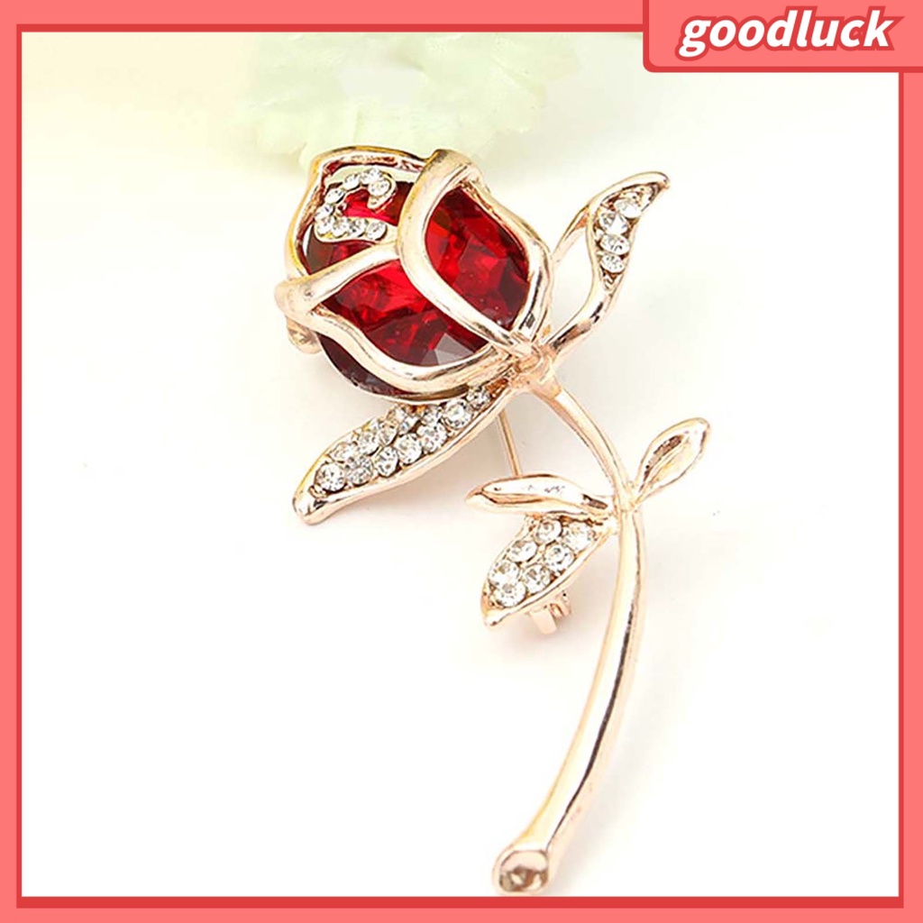 Trâm cài áo hình hoa hồng bằng hợp kim thiết kế thời trang cho nữ