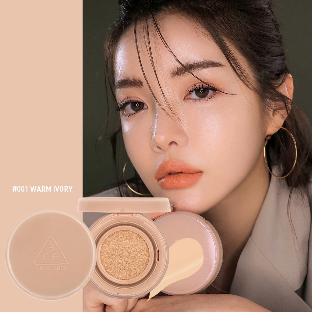 Phấn Nước 3ce Soft Matte Fit Cushion kiềm dầu (Dạng Hộp Kèm Thêm 1 Lõi Sơ Cua)