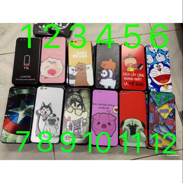 Ốp Iphone6Plus,7Plus/8Plus dẻo viềng in hình kute