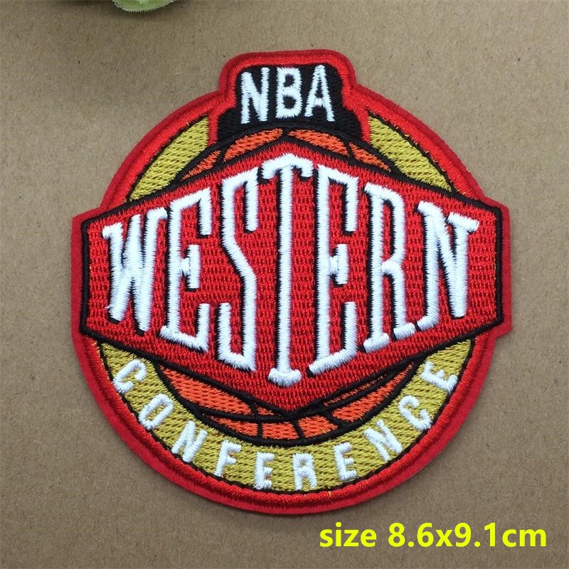 Miếng Dán Ủi Quần Áo Thêu Hình Đội Bóng Rổ Nba Mỹ Phương Tây diy Có Thể Ủi Lại Được