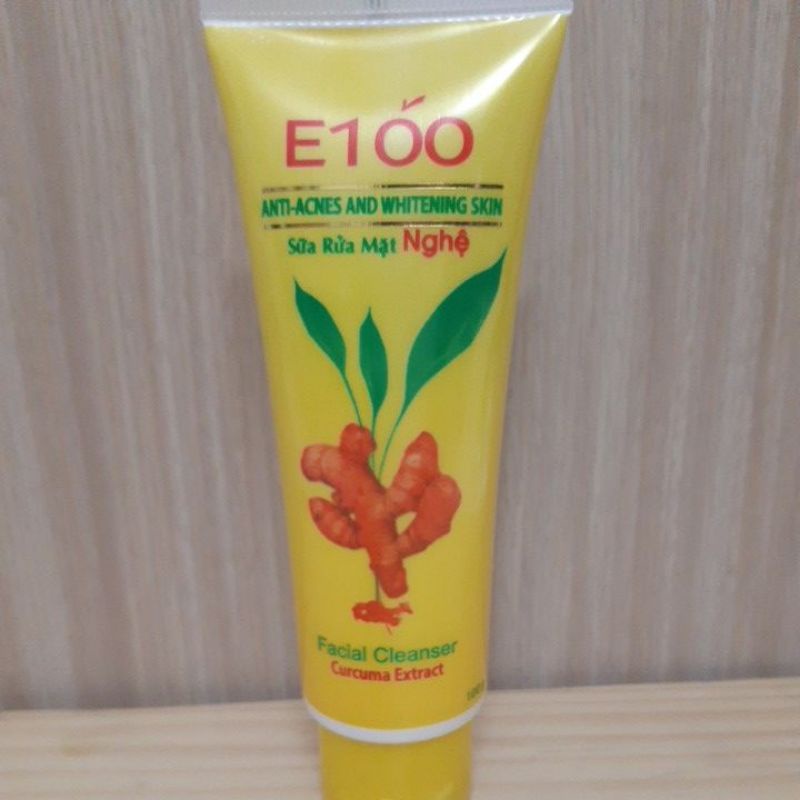 Sữa rửa mặt E100 Nghệ Ngừa mụn 100g