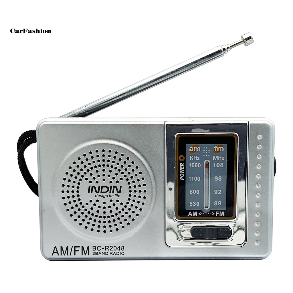 Đài FM mini có loa tích hợp chạy pin cho người lớn tuổi