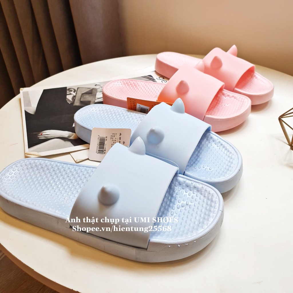 [HOT 2020] Dép nữ đế bằng 2cm Ulzzang sừng cute trend mẫu mới đẹp rửa nước mùa hè [LOẠI 1 ĐẾ DÀY + TẶNG TÚI ZIP] | BigBuy360 - bigbuy360.vn