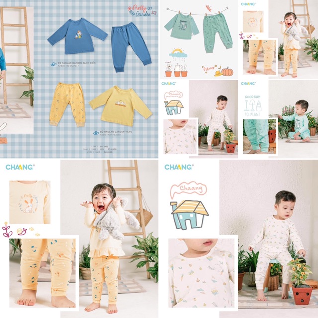 Bộ dài tay thu đông cho bé CHANGG