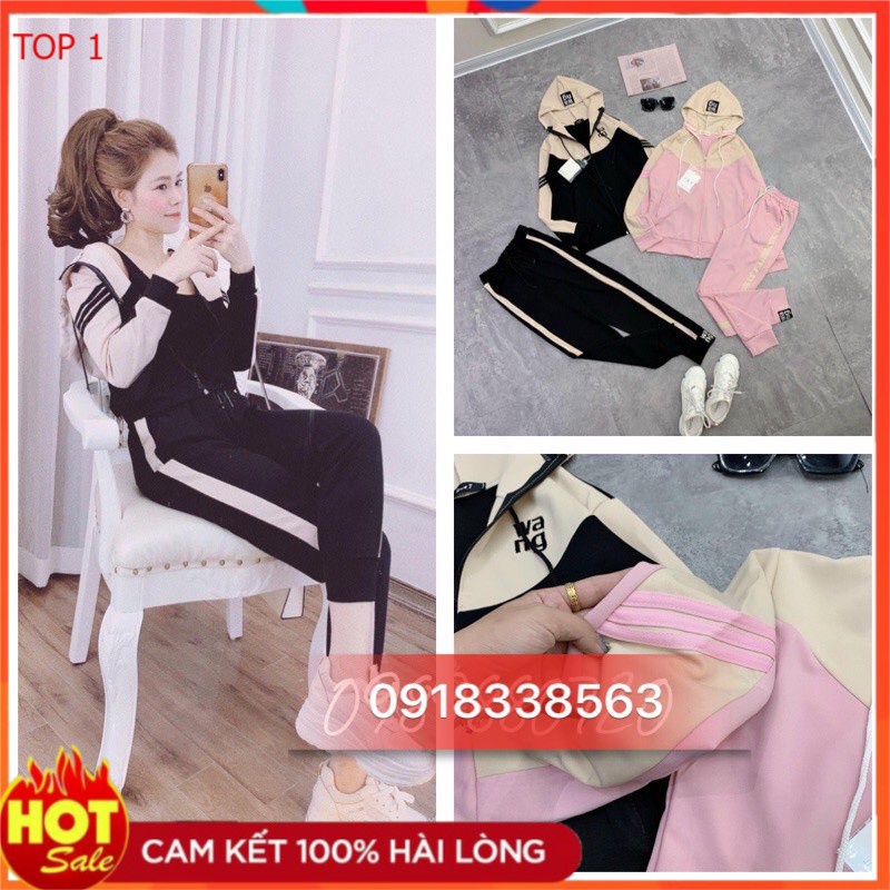 BỘ THỂ THAO NỮ THU ĐÔNG thêu có mũ UMI