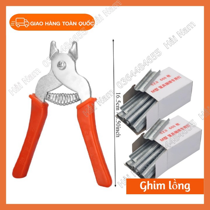 COMBO 1 KÌM ĐƠN VÀ 4 HỘP GHIM DÙNG ĐỂ RÁP LỒNG CHIM LỒNG THỎ LỒNG GÀ CÔNG NGHIỆP -903