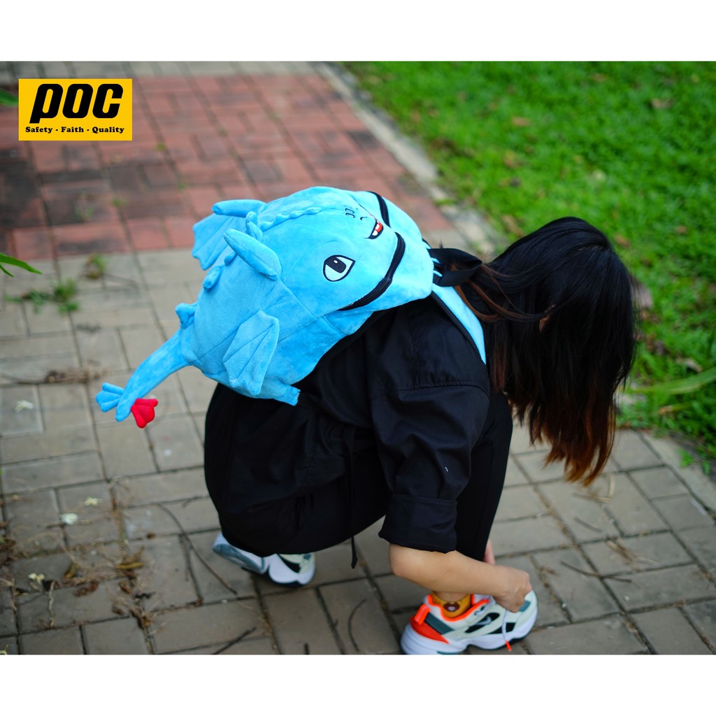 Balo con rồng răng sún Kute đáng yêu Màu Xanh dương