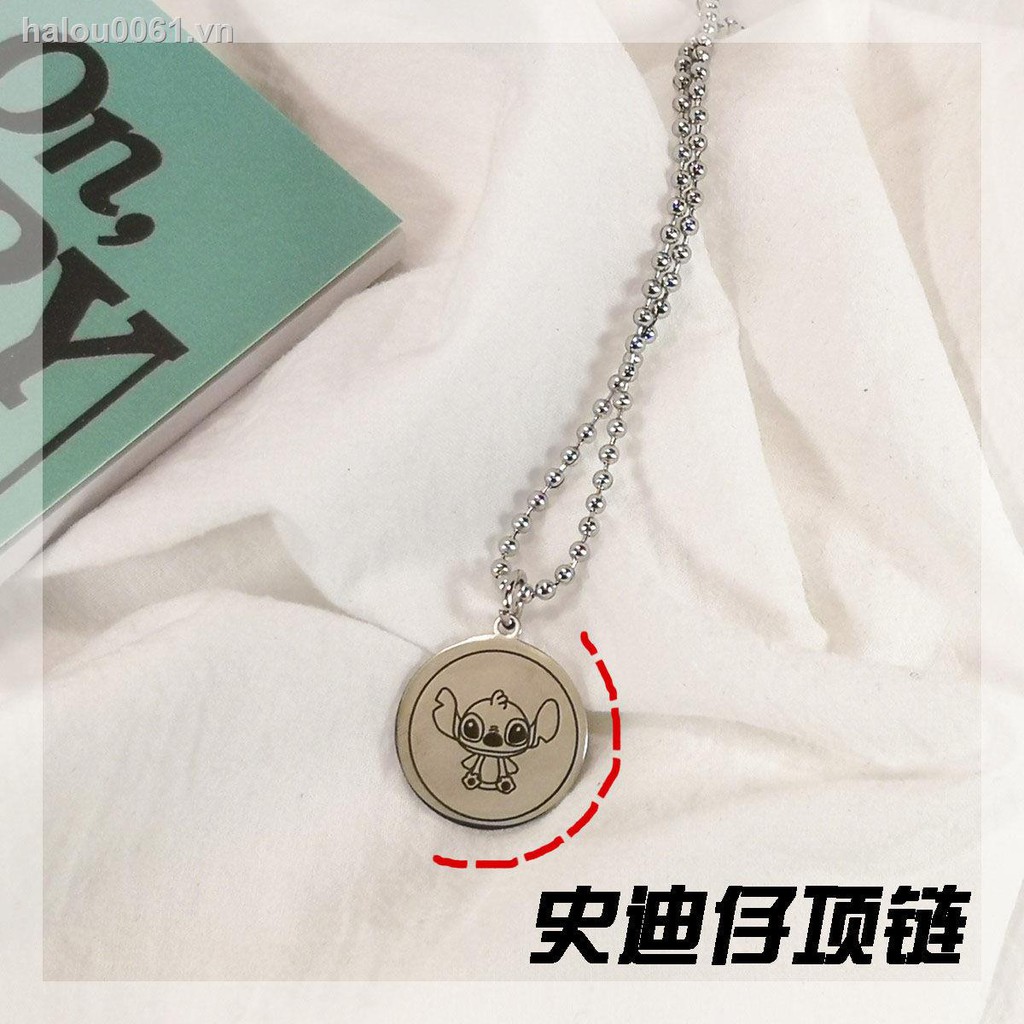 ✿Ready stock✿  Sidi Zai ins wind bungee necklace female student simple cute cartoon soil cool clavicle chain