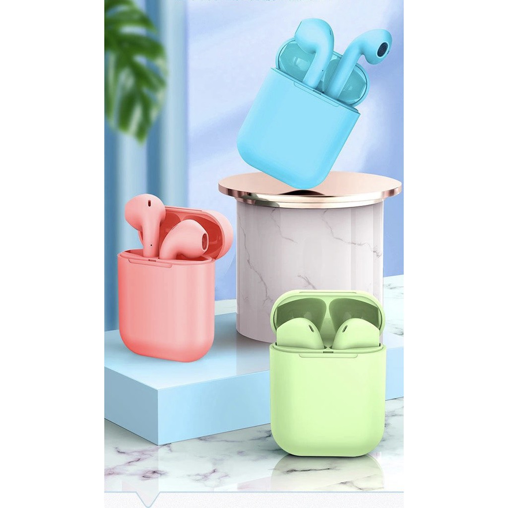 Tai nghe nhét tai bluetooth TWS i12 phiên bản kim loại màu sắc xinh xắn dành cho mọi dòng điện thoại | BigBuy360 - bigbuy360.vn