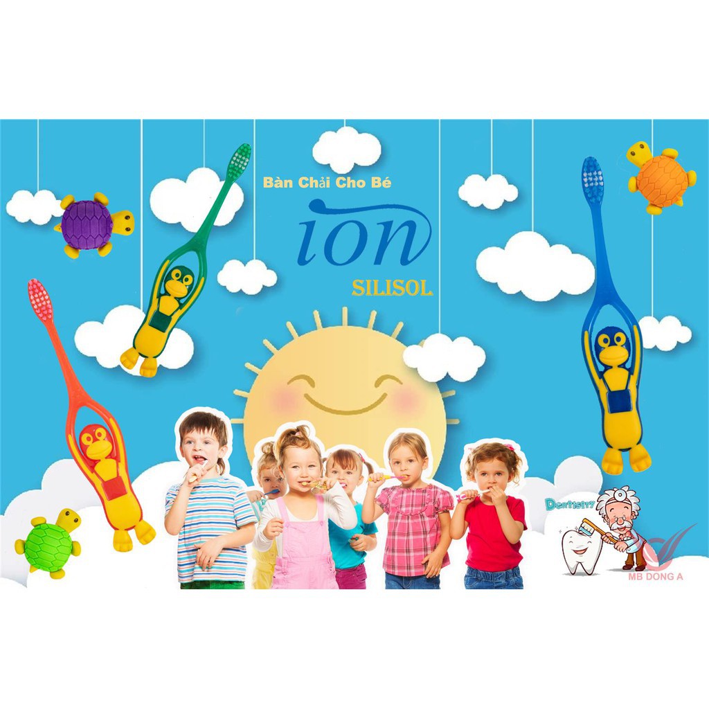 Bàn chải đánh răng trẻ em Ion Nano Kid nhập khẩu Hàn Quốc 3 màu
