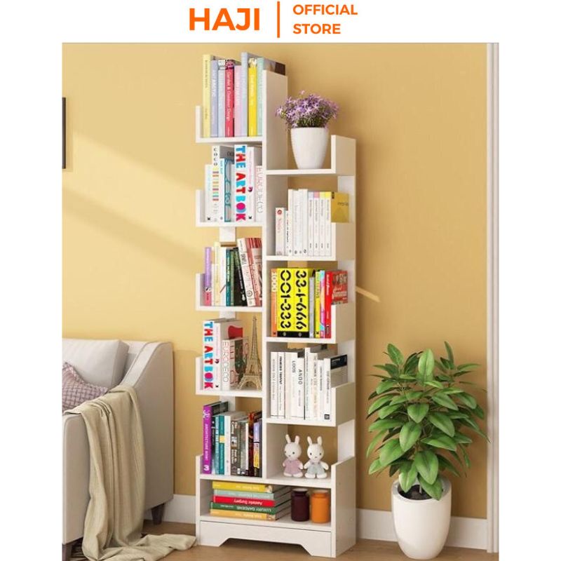 Kệ sách đứng hình cây 11 tầng lưu trữ vật dụng khoa học thương hiệu HAJI A66